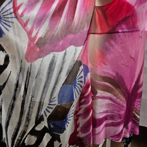 Dor Dor Couture Colorful Super Soft Asymmetric Kimono MEDIUM - Picture 12 of 15